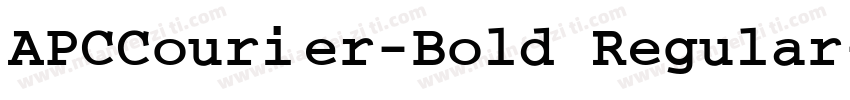APCCourier-Bold Regular字体转换
